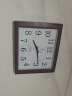 北极星（POLARIS）挂钟客厅家用智能钟办公室木纹电波时钟方形自动对时钟表 79508木纹智能机芯 实拍图