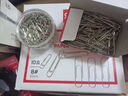 得力回形針加厚電鍍表層曲別針金屬 辦公用29mm1000玫/條筒裝包郵加彩色工字釘大頭針組合三針一釘 0018(10盒裝) 曬單實(shí)拍圖