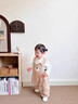 優(yōu)奇嬰兒衣服寶寶背帶褲春秋新款小童幼兒連體褲男童女童大PP褲長(cháng)褲子 T恤+背帶褲 80 曬單實(shí)拍圖