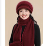 笙格兒中老年人帽子女冬季老奶奶保暖加絨媽媽冬天老人帽奶奶兔毛毛線(xiàn)帽 曬單實(shí)拍圖