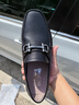 菲拉格慕（Ferragamo）男士PARIGI NEW系列牛皮Gancini扣飾樂福鞋單鞋皮鞋駕駛鞋0755610 黑色 EEE 42 /品牌原碼 8 曬單實拍圖