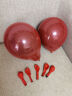 极度空间 气球求婚装饰订婚婚房布置室内石榴红双层气球50个装含打气筒 实拍图