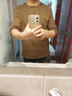 潮天士高端復(fù)古長袖t恤男春季寬松大碼純棉硬漢休閑亨利領(lǐng)打底衫上衣服 摩卡棕 L【130-145斤】 曬單實拍圖
