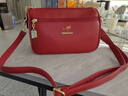 袋鼠卡拉送媽媽母親禮物中年女士小包包女包真皮包2026新款軟皮婆婆斜挎包 紅色（禮盒+手包卡包+雙肩帶） 小包 曬單實(shí)拍圖