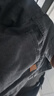 地潮男焊工牛仔工作服外套男純棉勞保服防燙阻燃耐磨電焊春秋冬加厚外套 灰色【加肥加大碼】 3XL【150-165斤】 曬單實拍圖