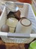 稻草熊杂物收纳筐零食化妆品桌面厨房卧室储物盒整理盒塑料收纳盒 白色中号-两个装 实拍图