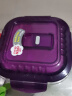乐扣乐扣 会呼吸保鲜盒 透气耐热玻璃饭盒 增高食品便当盒 微波炉玻璃碗密封储物盒 冰箱收纳整理 紫色 500ml 实拍图