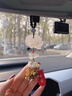 齊選汽車(chē)掛件高檔保平安玉石雙面麒麟車(chē)內吊飾后視鏡短款掛飾品男女士 【玉髓貔貅】紅色沙金如意平安墜 曬單實(shí)拍圖