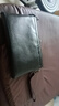 袋鼠【輕奢品牌】手包男軟皮七夕大容量手抓包信封包男士夾包手拿包 黑色(大號) 曬單實(shí)拍圖