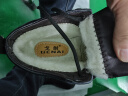 GNAI棉鞋真皮冬天季加绒加厚保暖防滑软底商务休闲棉皮鞋二棉爸爸鞋子 黑色 真皮加绒款 41码 (255mm) 实拍图