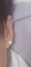 周大生S925银耳饰灯泡光珠经典淡水珠耳钉送母亲节礼物 7-7.5mm 实拍图