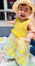 鸞雀翔一周歲女寶寶周歲生日禮服抓周服幼兒裙子兒童晚禮服女童公主紗裙 黃色 90 建議身高85-95體重22-27斤 曬單實拍圖