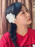 薇施妮（WEISHINI）歐根紗立體白色花朵發(fā)夾側邊夾夾子頭飾春夏海邊度假發(fā)飾頭發(fā) 6#白色  A16-307 1件套 曬單實(shí)拍圖