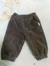 贏(yíng)一貝（Yingyibei）寶寶褲子秋冬新款童裝嬰兒燈芯絨長(cháng)褲冬裝男童加厚休閑褲女童衣服 深灰 73 曬單實(shí)拍圖