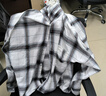 軒萊雅格子長(cháng)袖襯衫男春秋裝潮流ins休閑復古薄款外套男生港風(fēng)寬松襯衣 白色【8810款】 3XL 曬單實(shí)拍圖