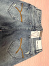 ABLE JEANS【八分大V褲】破洞水洗潮流褲子男士牛仔褲 水洗淺靛藍 32 曬單實拍圖