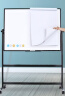 AUCS 移动白板支架式黑板120*90cm 双面写字板家用办公室教学会议室磁性培训大白班看板教室用带支架 晒单实拍图