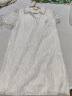 EP雅莹女装 通勤优雅蕾丝polo领短袖短款白色连衣裙 商场同款4312A 白色 3/M 晒单实拍图