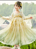安妮優(yōu)兒女童漢服連衣裙2025新款夏季女寶寶公主裙春秋款裙子 米黃色130 曬單實(shí)拍圖