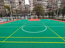 歐百娜懸浮地板室外籃球場地墊操場學(xué)校幼兒園戶外地板拼接運動塑膠地板 【籃球場】夢幻軟連接 曬單實拍圖