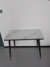 爵韵（JUEYUN） 餐桌椅组合 家用简约仿岩板大理石纹钢化玻璃小户型洽谈吃饭桌子 100*60cm单桌 实拍图
