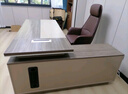 安美誠家具（ANMEICHENG FURNITURE）老板桌班臺辦公桌總裁桌經(jīng)理主管桌2.0*0.8米+老板椅+五門文件柜 曬單實拍圖