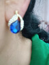 鉑米龍PLATMILLON2025年新款耳墜女輕奢百搭水晶耳釘時(shí)尚氣質(zhì)高級感鑲鉆寶石耳飾 藍色 水晶茄子耳環(huán)（925銀針） 曬單實(shí)拍圖