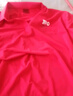 語(yǔ)縵冰絲翻領(lǐng)短袖t恤女運動(dòng)polo衫寬松顯瘦夏季女裝半袖上衣 夏-大紅 XL 105-120斤 曬單實(shí)拍圖