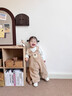 優(yōu)奇嬰兒衣服寶寶背帶褲春秋新款小童幼兒連體褲男童女童大PP褲長(cháng)褲子 T恤+背帶褲 80 曬單實(shí)拍圖