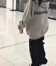 查爾斯桃心休閑褲男女情侶同款排扣寬松夏季款運動(dòng)長(cháng)褲潮牌束腳褲子 黑色 XL 曬單實(shí)拍圖