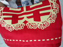 雅鹿家紡結(jié)婚紅枕巾高端婚慶紅色全棉純棉一對裝大紅色陪嫁新婚枕頭巾 喜上眉梢PE 52*78cm 曬單實拍圖