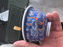 近園景德鎮(zhèn)斗彩雙龍功夫茶杯主人杯手繪陶瓷茶具 曬單實拍圖