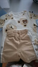 JELLYBABY兒童夏裝小熊兩件套夏款男孩衣服夏季潮男童短袖套裝 杏色 110 cm 曬單實(shí)拍圖