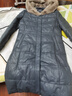 娜爾思（NAERSI）水貂毛領(lǐng)白鴨絨長款綿羊皮羽絨服外套女冬新款 灰群青色 M 曬單實拍圖
