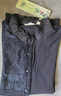 布符（Cloth Fu）布符2024秋季新款原創(chuàng)設(shè)計(jì)獨(dú)特繡花中式小立領(lǐng)木耳花邊長(zhǎng)袖襯衫女 黑色 S 曬單實(shí)拍圖