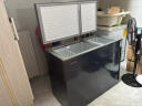 美菱（MeiLing）218升大容量冰柜家用商用冷藏冷冻双温冷柜一级能效独立双温卧式厨房冰箱BCD-218DTCX灰以旧换新 实拍图
