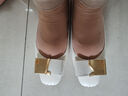萊爾斯丹春季商場(chǎng)同款通勤方頭蝴蝶結飾扣芭蕾低跟淺口女單鞋5M12501 米白色 OWK 35 曬單實(shí)拍圖