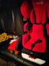 贝蒂乐（happybe）儿童安全座椅汽车用0-12岁婴儿宝宝360度旋转车载座椅ISOFIX接口 红黑色（钢骨架+可躺睡调节） 实拍图