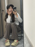 Jeep吉普新款溯溪鞋女夏季潮流百搭情侶款外出旅行沙灘踩屎感透氣拖鞋 卡其-戶外野營 38-39 曬單實拍圖