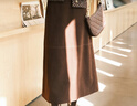 美洋（MEIYANG）棕線(xiàn)半身裙黑科技防風(fēng)XU熱鎖溫明線(xiàn)A字裙高腰顯瘦新款裙子 咖色（長(cháng)版） M 曬單實(shí)拍圖