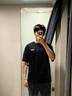 CHINISM CH背后印花短袖t恤男士寬松情侶同款潮牌男裝半袖五分袖 黑色 XL 曬單實拍圖