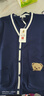 Classic Teddy精典泰迪童裝兒童毛衣男童針織衫寶寶開(kāi)衫外套時(shí)尚秋裝 深藍 150 曬單實(shí)拍圖