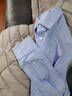恒源祥男士正裝襯衫春夏工裝棉襯衣商務(wù)休閑襯衣男裝含桑蠶絲真絲襯衫男 MS-1002普魯士藍白格（長(cháng)袖） 40 曬單實(shí)拍圖