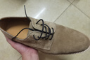 Truffaut 意大利牛反絨德比鞋男士皮鞋英倫風(fēng)商務(wù)休閑皮鞋男耐磨透氣 卡其 E028 40 曬單實(shí)拍圖