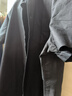 胖大潮夏季短袖襯衫男士大碼胖子純棉商務(wù)襯衣加肥加大肥佬休閑工作制服 黑色 5XL /200適合220-240斤 曬單實(shí)拍圖