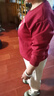 尚濤衛(wèi)衣女加絨加厚秋冬季2024新款女裝寬松圓領(lǐng)顯瘦長(zhǎng)袖上衣女 酒紅色加絨加厚（太陽(yáng)帽） XL 建議110-120斤 曬單實(shí)拍圖