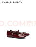 CHARLES&KEITH時(shí)尚平底瑪麗珍鞋女鞋女士生日禮物送女友CK1-70900421 Burgundy葡萄酒紅色 35 曬單實(shí)拍圖