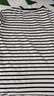 奈加圖（NAIJIATU）2020年夏季男士夏季條紋T恤圓領(lǐng)半袖黑白條上衣修身上衣體恤 白色， (粗條紋) L (建議115-130斤) 曬單實(shí)拍圖