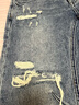 ABLE JEANS【八分大V褲】破洞水洗潮流褲子男士牛仔褲 水洗淺靛藍 32 曬單實拍圖