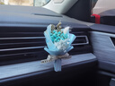 伊姿秀（yizixiu）車(chē)載創(chuàng  )意出風(fēng)口手工干花束香水女擺件車(chē)內汽車(chē)空調香薰夾裝飾 藍色滿(mǎn)天星白繡球 曬單實(shí)拍圖